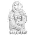 Gorilla 241, H: 50 cm, 39 kg